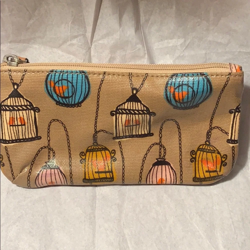 Birdcage chains cosmetic pouch
